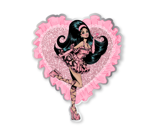 Pink Glitter Sticker
